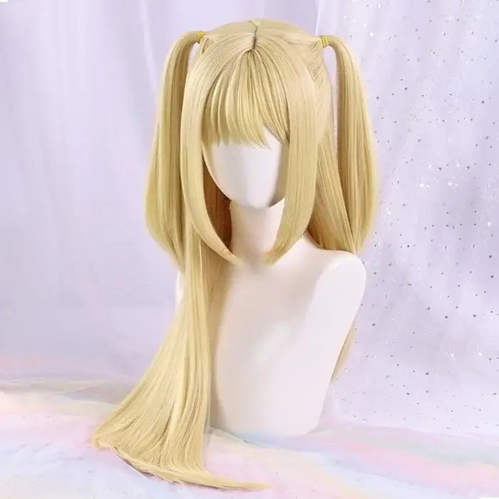 Cosplay perruque longue Style blond doré femmes