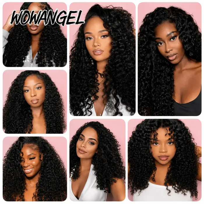 WOWANGEL Extensions de cheveux humains bouclés birmanes en crochet