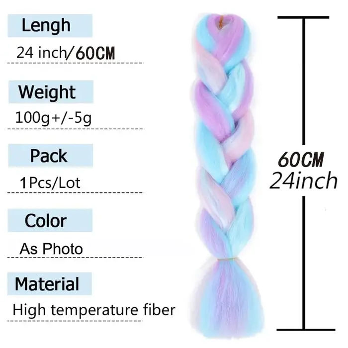 Tresses synthétiques longues de 24 pouces, 100g, extension capillaire au crochet