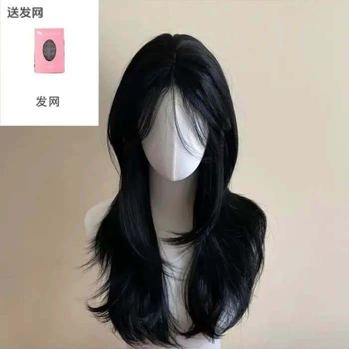 Perruque noire femme bandeau corps ondulé Rose filet à cheveux modèles en frange française haute qua