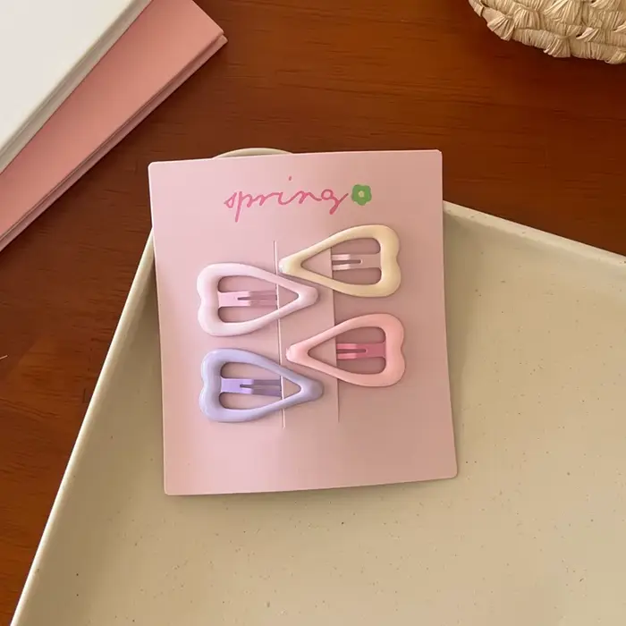 Mini pinces à cheveux géométriques colorées pour filles