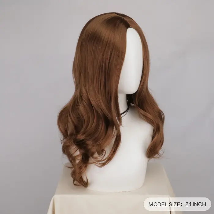 Perruque de Cosplay d'halloween à cheveux longs ondulés