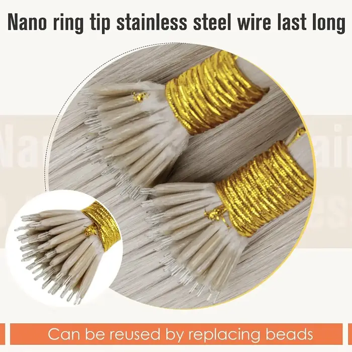 Moresoo Nano perles Extensions de cheveux