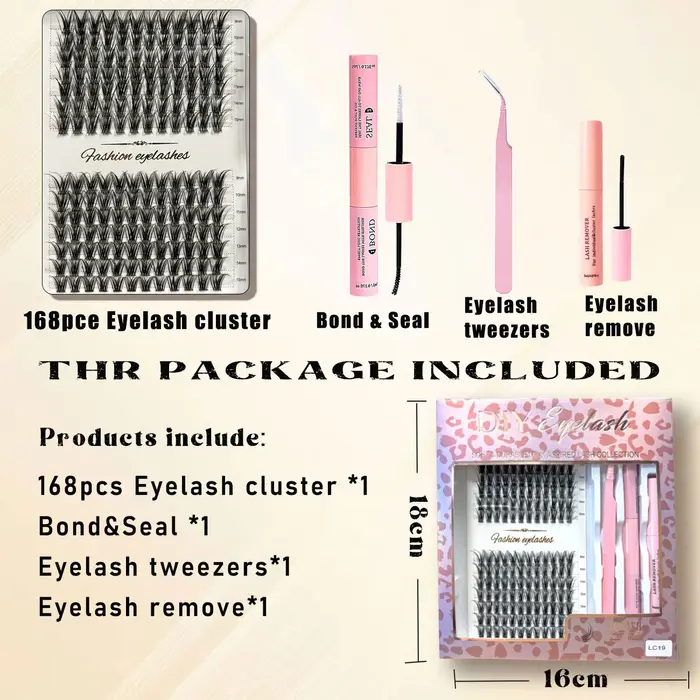 Kit d'Extensions de Cils Individuels à Faire Soi-Même