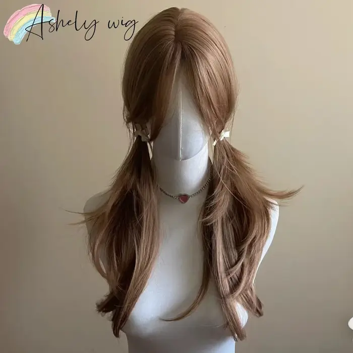 Perruque marron clair femme bandeau corps miel brun ondulé Rose filet à cheveux modèles en frange française haut niveau