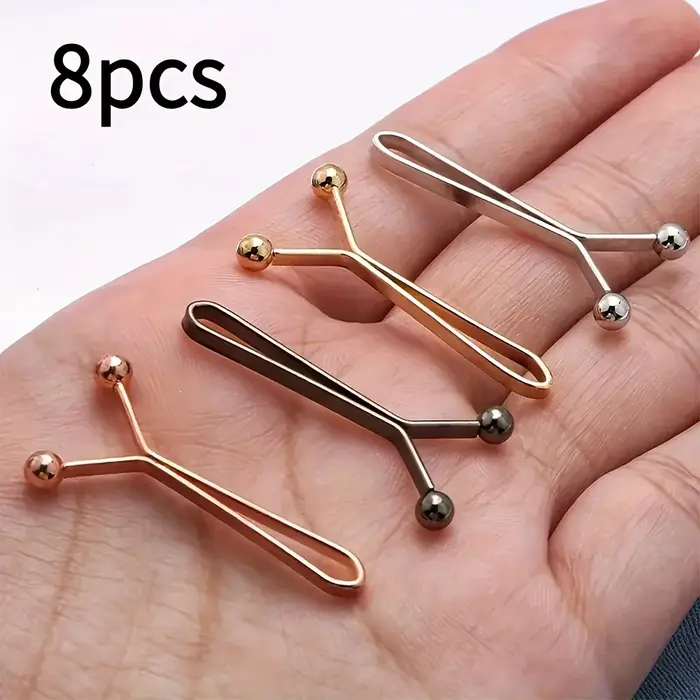 Lot de 8 clips fixes – Clip pour foulard antidérapant réglable