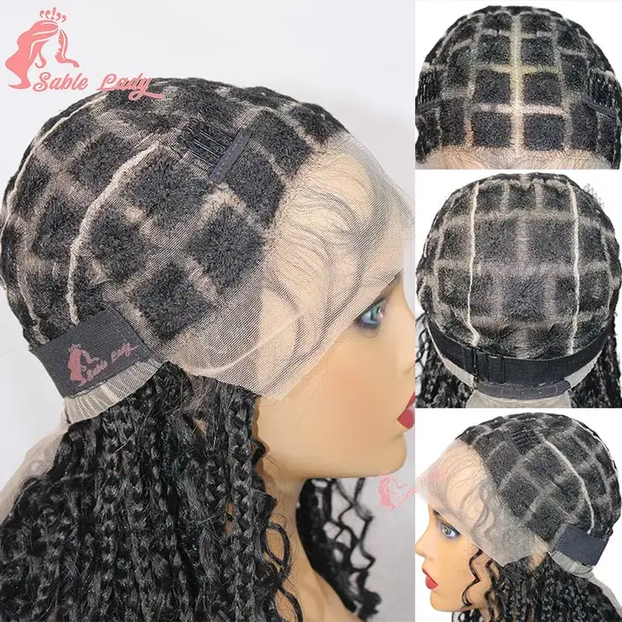 Boho-Perruque Bob Tressée pour Femmes Noires