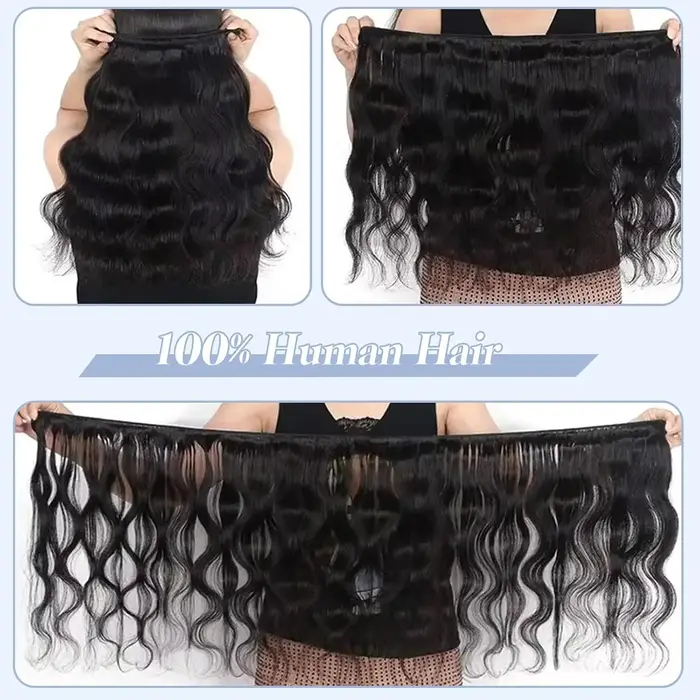Extensions de Cheveux Humains Ondulés 14A, 40 Pouces, Cheveux Brésiliens Vierges Non Traités, 1, 3 o