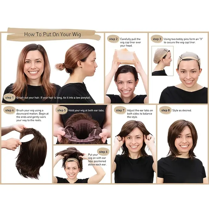 Perruque synthétique courte blonde bob avec frange