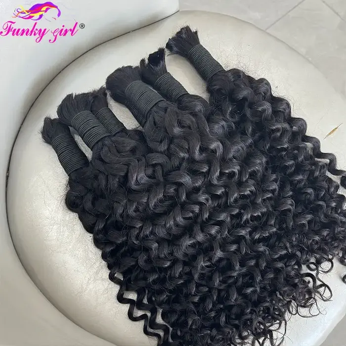 12A vague d'eau en vrac cheveux humains paquets complets naturel noir brésilien