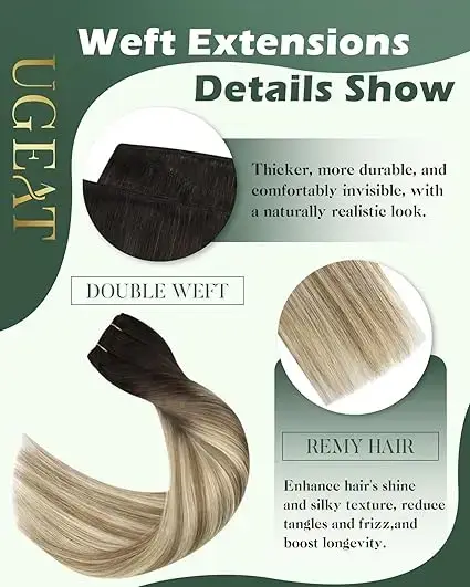 Ugeat Remy Extensions de trame de cheveux