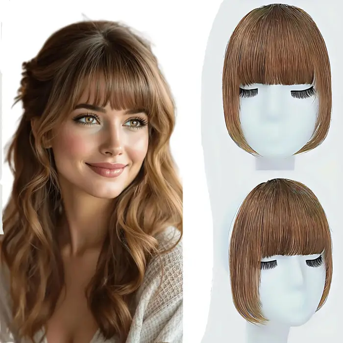 Faux franges à clipser 100% cheveux humains naturels