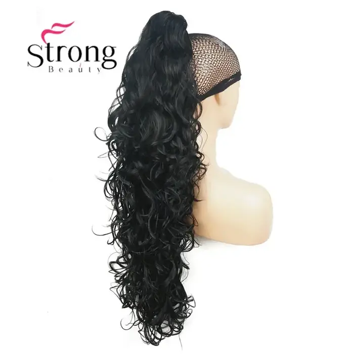 32 "clip synthétique bouclé en griffe cordon queue de cheval Extension de cheveux postiche