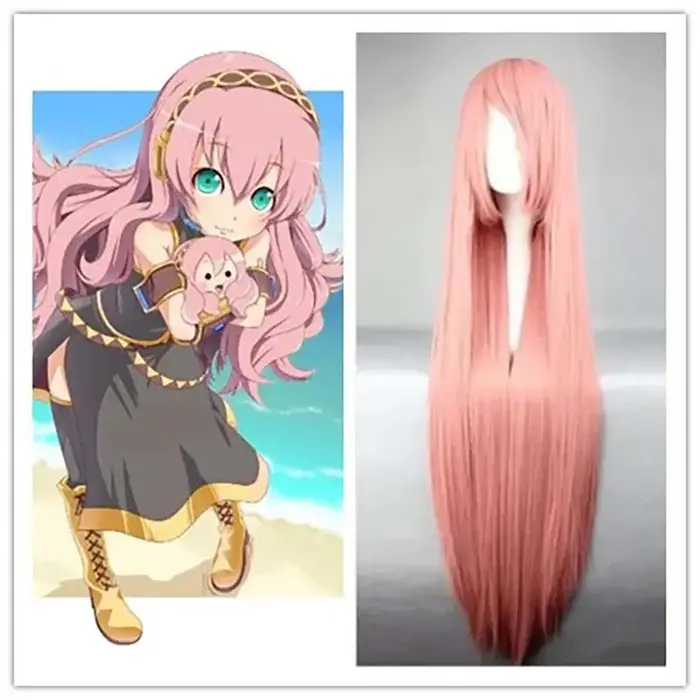 Perruque blanche 100 CM/40 pouces postiche longue fibre synthétique résistante à la chaleur Salon de coiffure fête dessin animé Cosplay cheveux raides