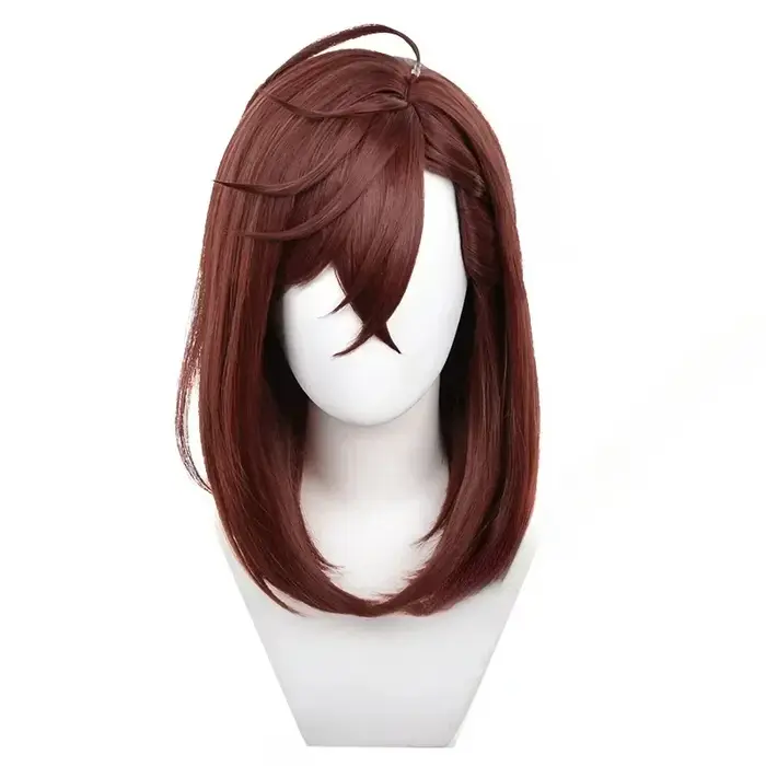 Perruque de Cosplay Anime Momo Ayase, cheveux courts marron Dandadan, en Fiber résistante à la chaleur, pour fête d'halloween, pour filles et femmes