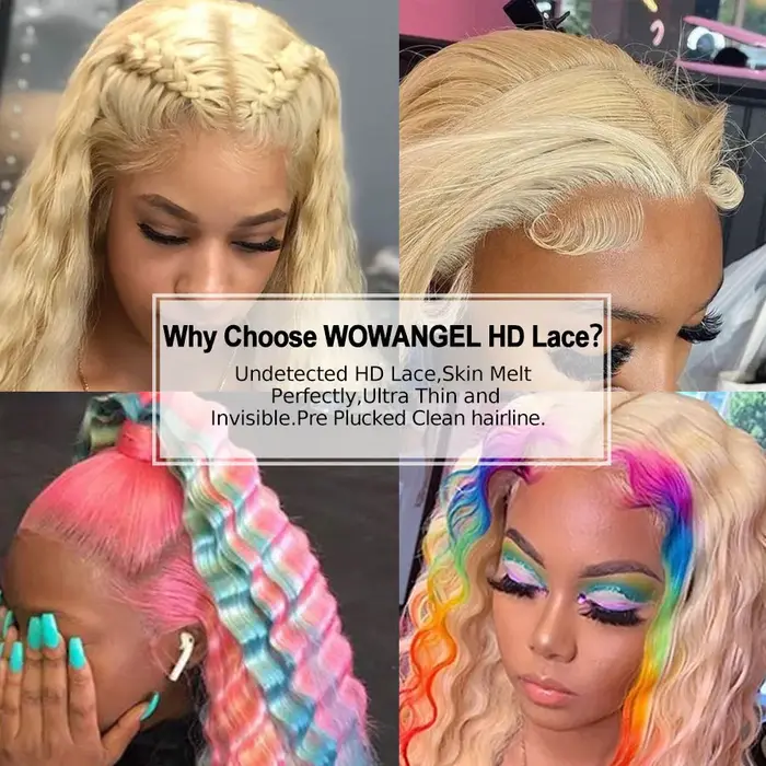 Perruque Lace Frontal Wig sans colle naturelle, 32 pouces, 250%, 13x6, HD, peau fondue, cuir chevelu