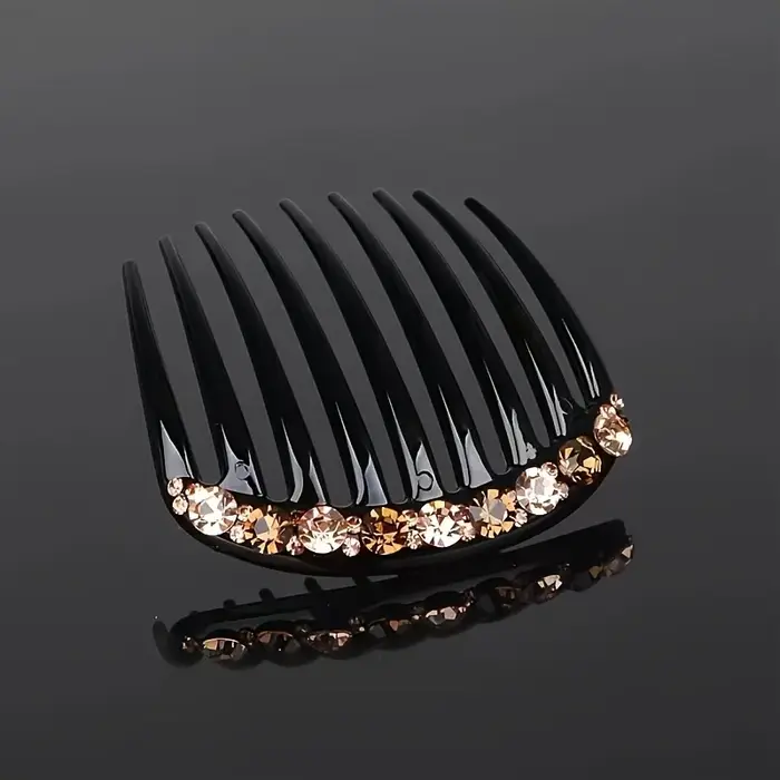Peigne à cheveux à 9 dents en strass, frange élégante, Clip de coiffure avec maintien sécurisé pour 