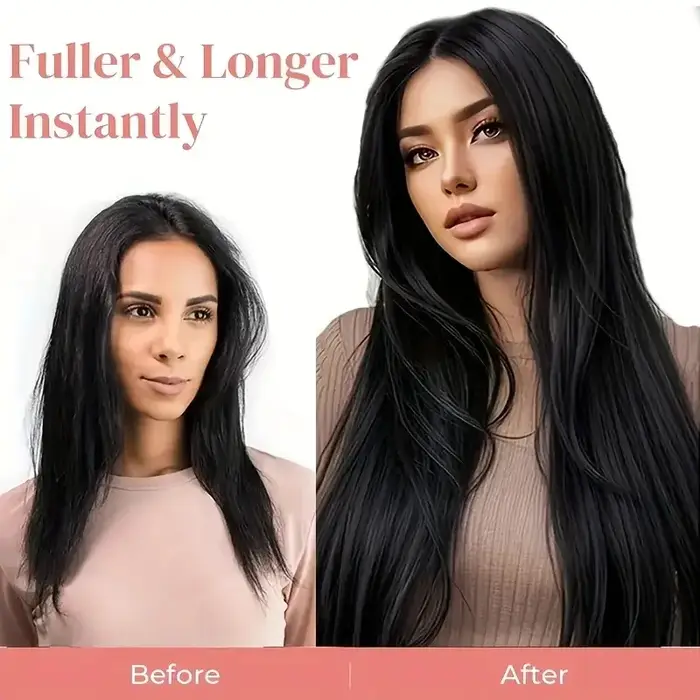 Extensions capillaires synthétiques longues et lisses