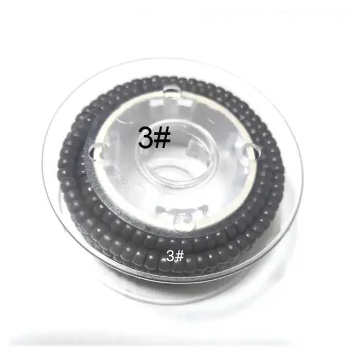 500 pièces Extension de cheveux préchargés Nano anneaux perles doublées de Silicone 4.0x2.0x2.5mm taille
