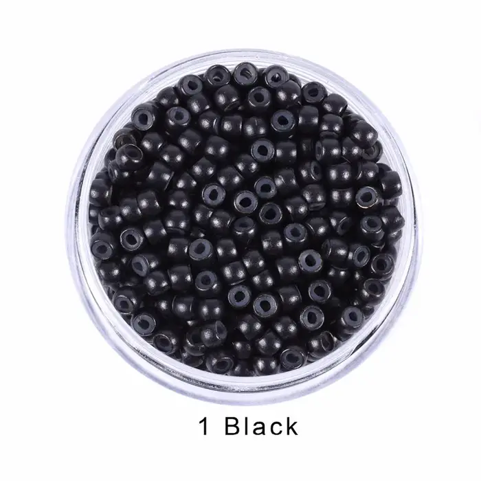 1000 pièces 3mm Nano Silicone doublé Micro anneau perles d'extension de cheveux pour Nano pointe Ext