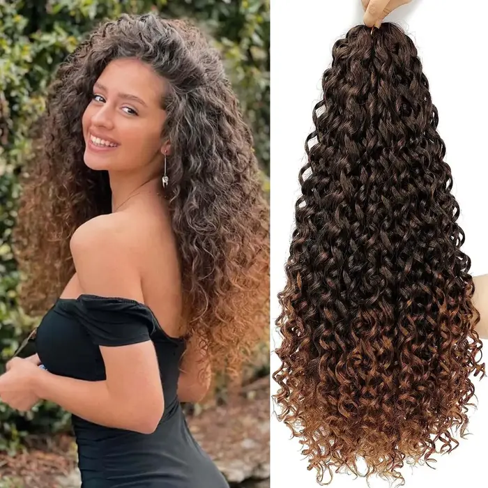 Curl Crochet cheveux pour femmes noires courte plage