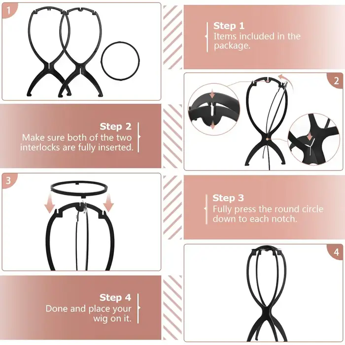 Support de perruque pliable
