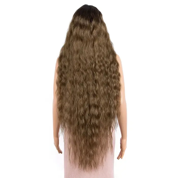 Perruques synthétiques Cosplay vague lâche cheveux avant de lacet