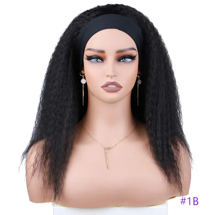 Perruque de cheveux synthétiques crépus bouclés 14 pouces