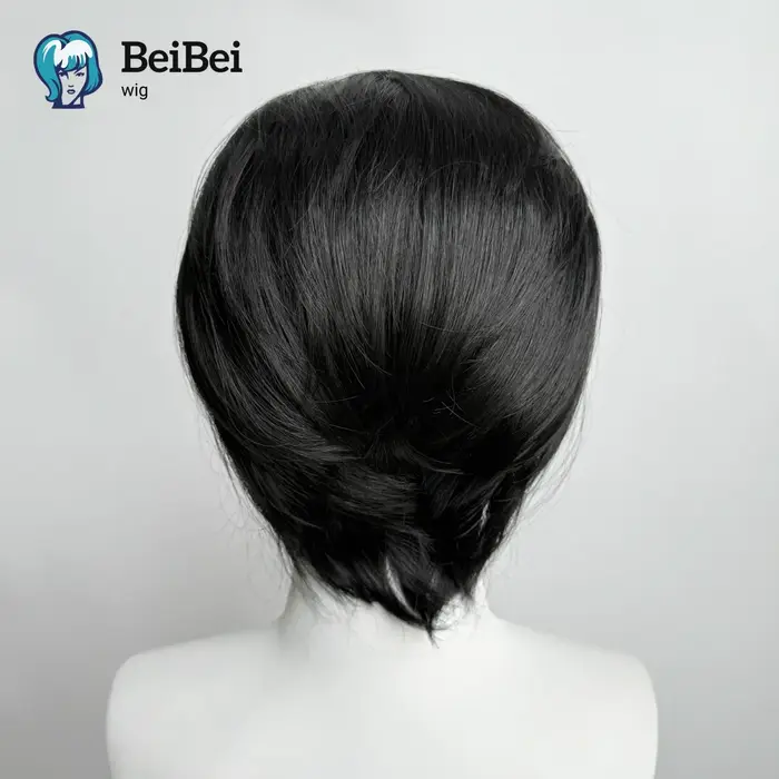 BeiBei – perruque Lace Front Wig synthétique courte noire, 8 pouces, 13x4, Blonde argentée, en Fiber