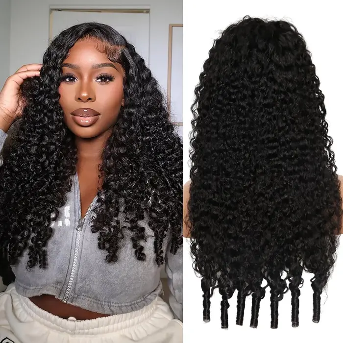 Perruque Lace Frontale 13x6, Densité 200%, Cheveux Humains Bouclés Birmans, Perruque HD Transparente