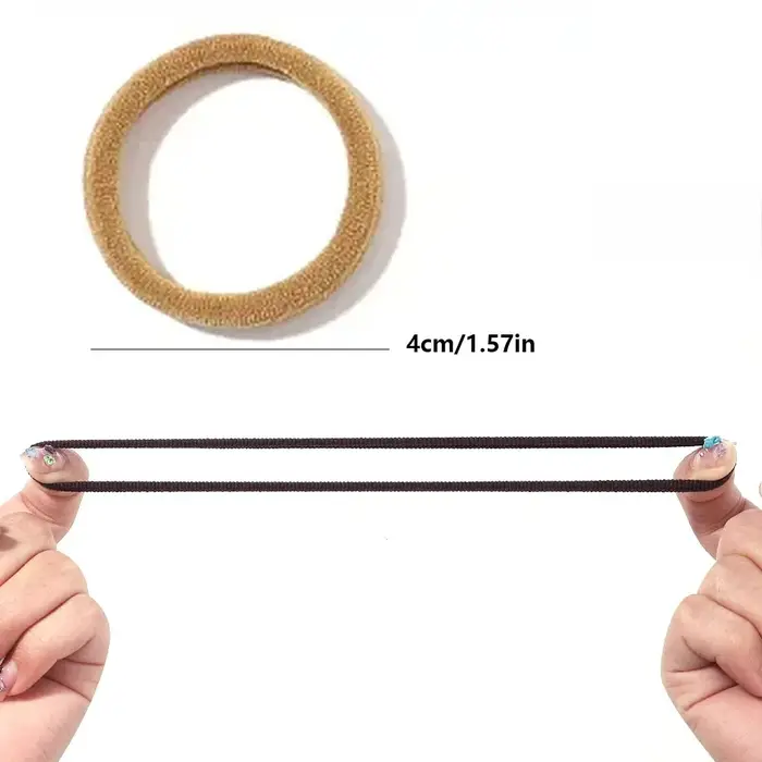 Artificiel astiques à cheveux de couleurs mélangées pour femmes et filles, attaches basiques, bande 