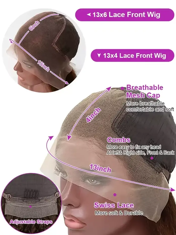 250% 13x4 HD Transparent vague profonde frontale perruque couleur 99j bordeaux profond bouclés dente
