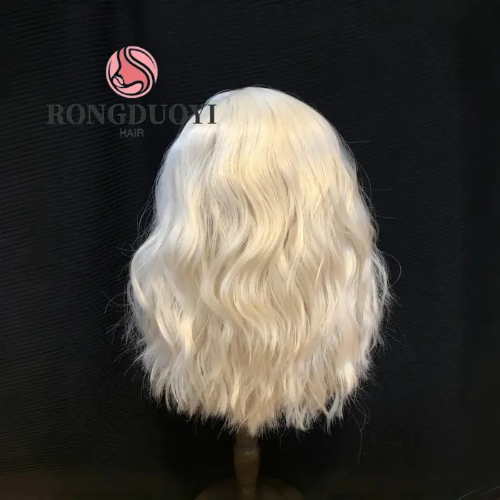 Perruque Bob Lace Front Synthétique Naturelle Ondulée pour Femme