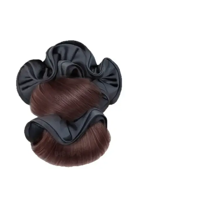 Nouveau Chignon Synthétique Noir avec Pince à Cheveux et Élastique