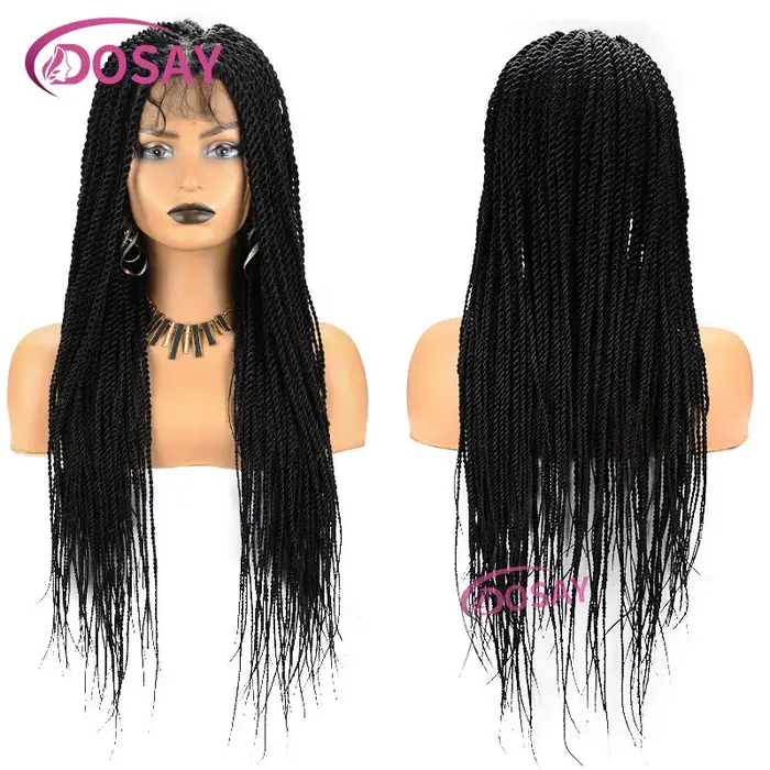 Perruque Lace Front Wig synthétique tressée en boîte