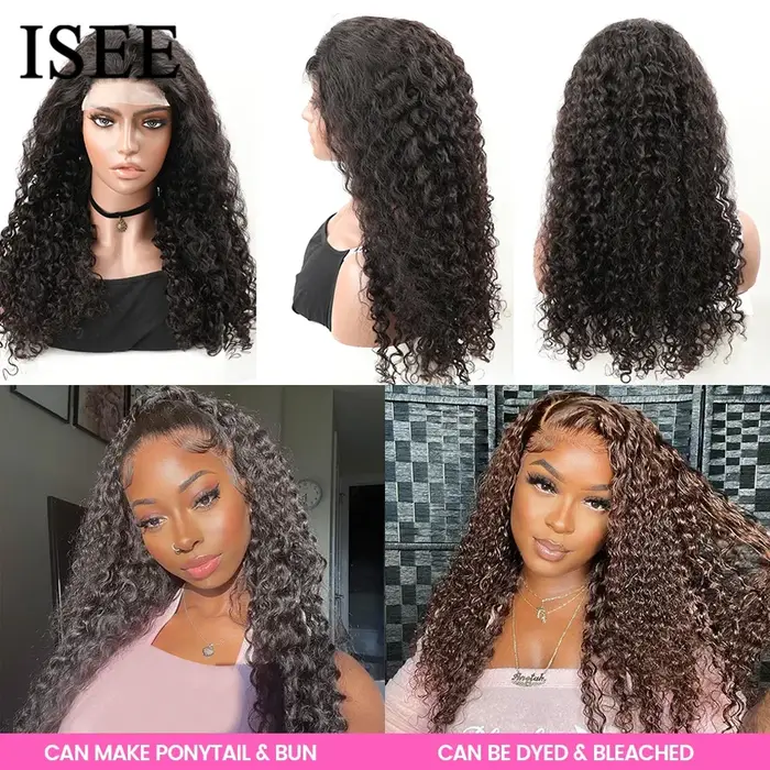 ISEE Hair-Perruque mongole ondulée pré Wiltshire pour femme, extension de cheveux humains, perruque