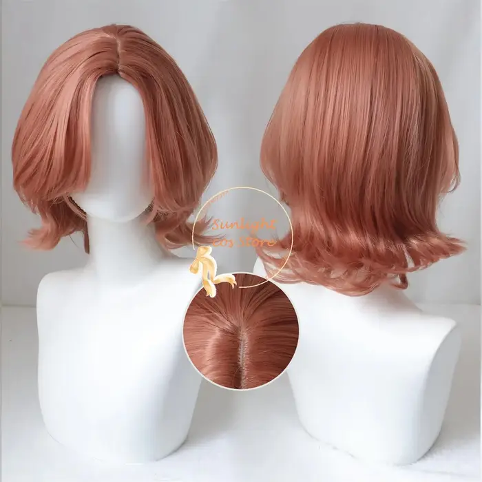 Perruque de Cosplay Synthétique Brune Courte avec Bonnet, Anime NANA Kompetrol, Degré de Chaleur, Ha