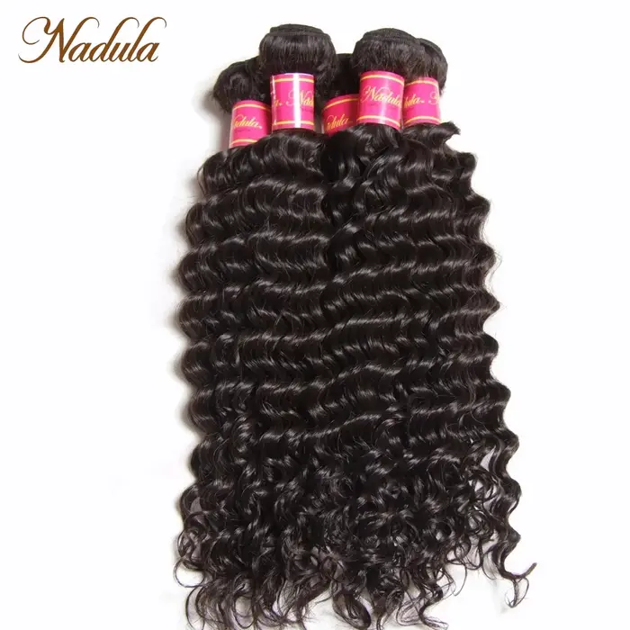 Tissage en lot péruvien Remy naturel Deep Wave-Nadula, cheveux humains, 12-26 pouces, richesse, docu