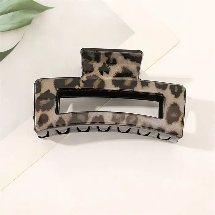 Pinces à cheveux à griffes pour femmes, élégantes, colorées, motif léopard, crabe, accessoires pour 