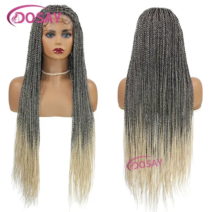 Perruque Lace Front Wig synthétique tressée en boîte