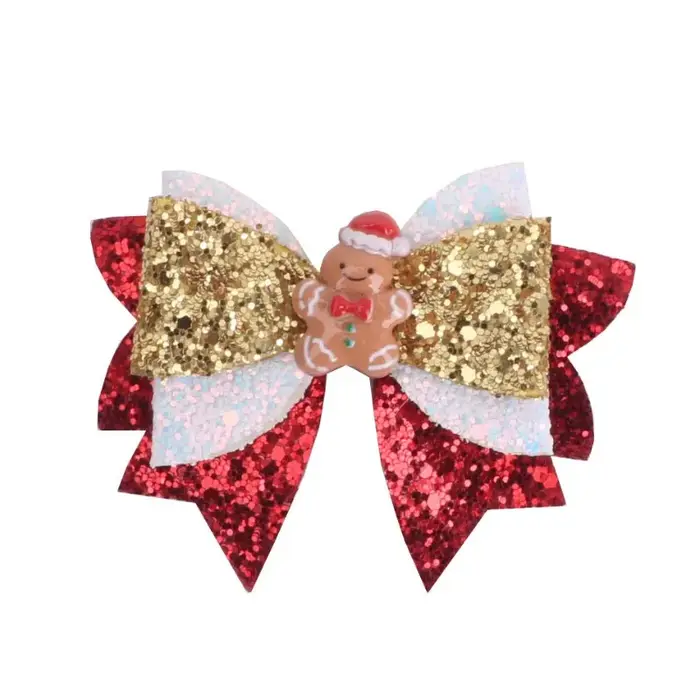 Nœuds de cheveux à paillettes du père noël