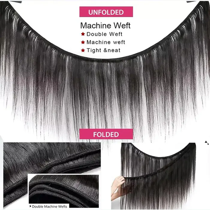 Tissage Humain Hair Lisse 28 30 32 Pouces Extensions Cheveux Humains Brésiliens Soldes Cheveux Natur