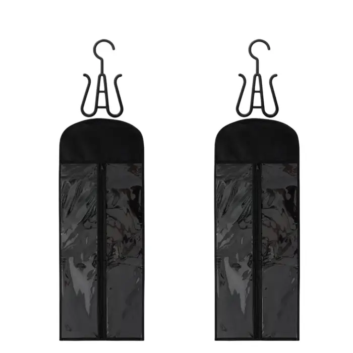 Lot de 2/4/6 sacs de rangement pour perruques, support à perruque avec housse anti-poussière, pince 