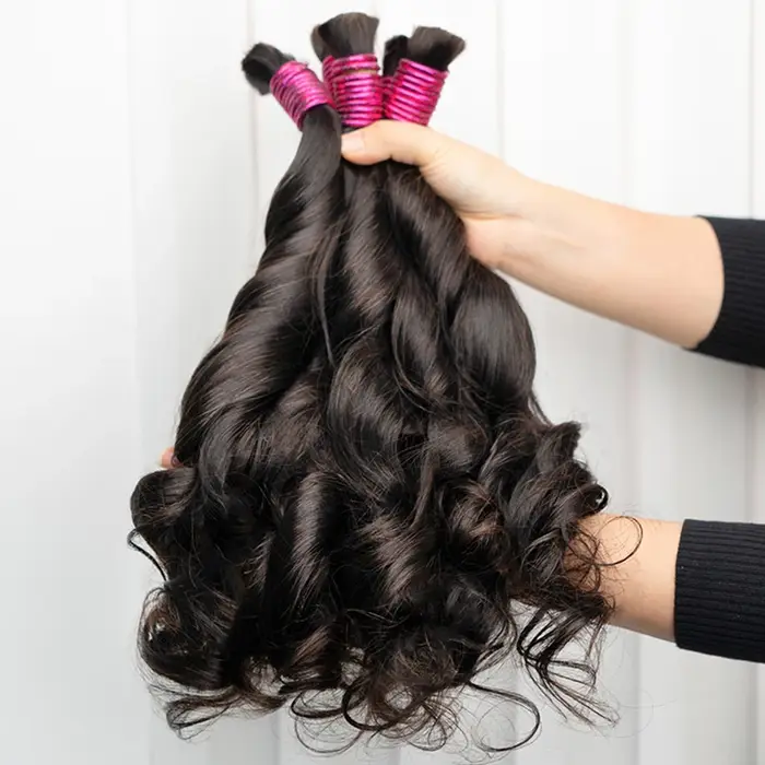 Extensions en vrac de cheveux humains