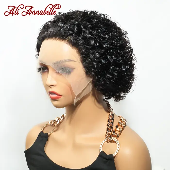 Ali Annabelle 13X1 dentelle partie bouclés Bob perruques