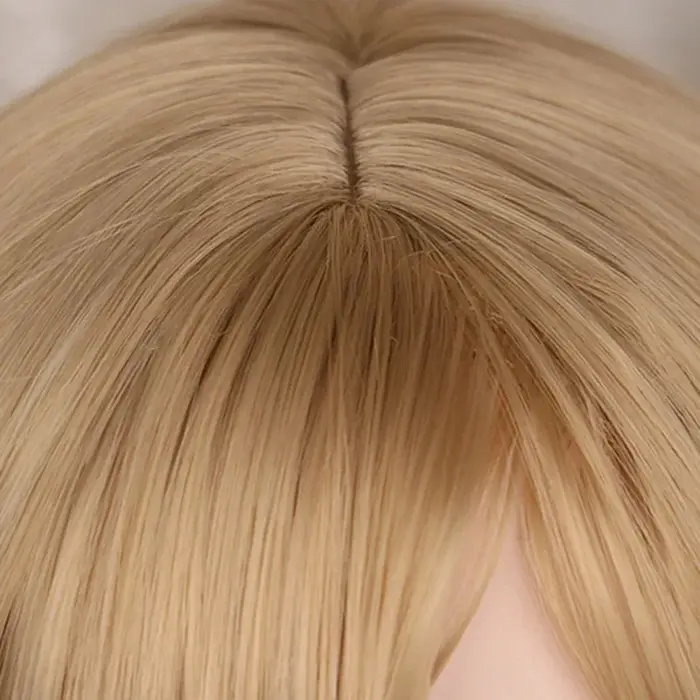 Perruque blonde mixte naturelle longue ondulée pour femme