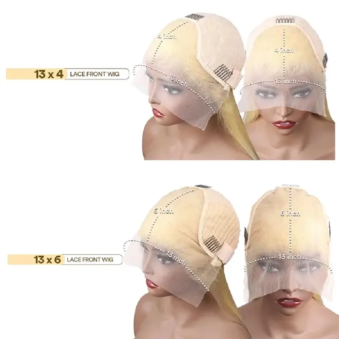 Sophia-Perruque Lace Front Wig Naturelle Cheveux Lisses, Blond, 13x6 HD, 30 Pouces, 613 de Densité