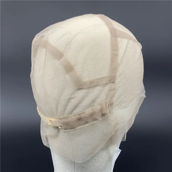 Bonnet de perruque Full Lace marron/Beige, 1 pièce, pour la fabrication de perruque, avec bretelles 