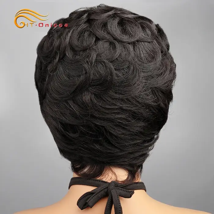Perruques de cheveux 100% naturels bouclés