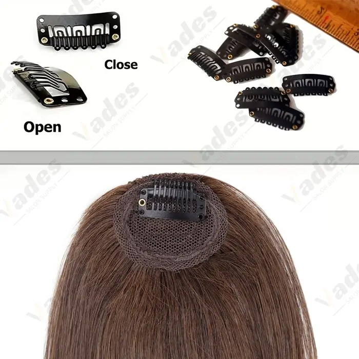 VADES Franges à clipser en cheveux naturels